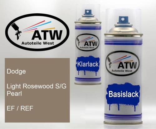 Dodge, Light Rosewood S/G Pearl, EF / REF: 400ml Sprühdose + 400ml Klarlack - Set, von ATW Autoteile West.